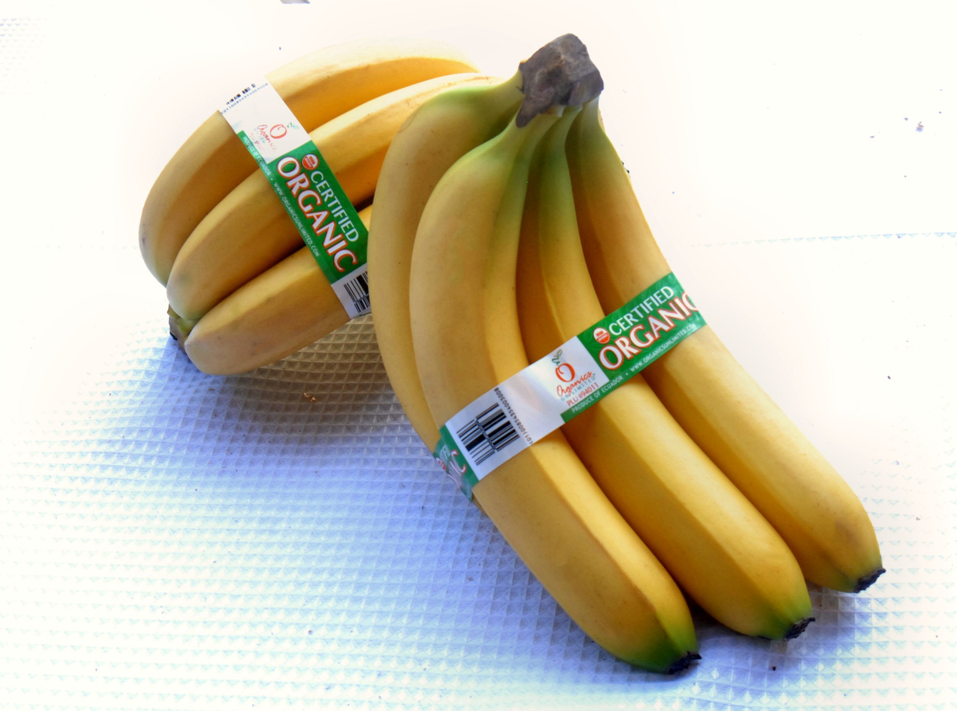 Banana bunches from Organics Unlimited